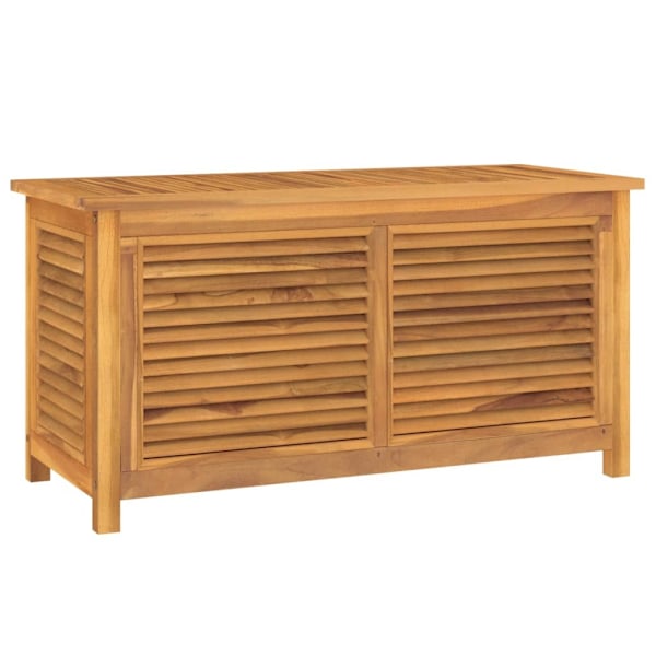 vidaXL Trädgårdslåda med påse 114x50x58 cm massiv teak Brun