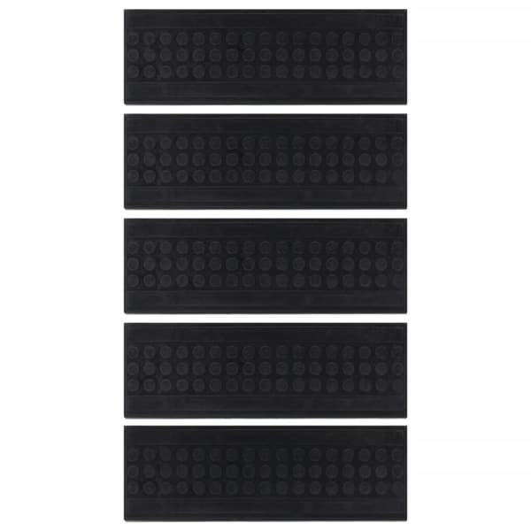 vidaXL Trappstegsmattor 5 st 25x75 cm gummi art
