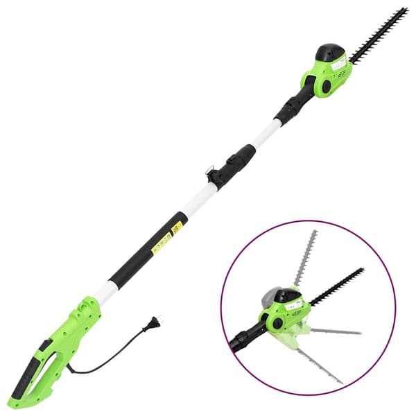 vidaXL 2-i-1 Teleskopisk stångsåg/häcktrimmer 25/41 cm 710/550W