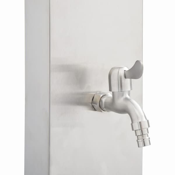 vidaXL Utedusch 110 cm rostfritt stål Silver