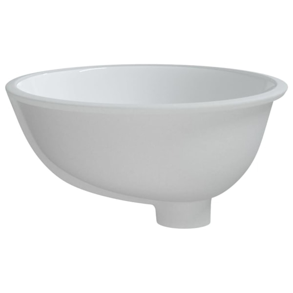 vidaXL Handfat vit 38,5x33,5x19 cm ovalt keramik Vit