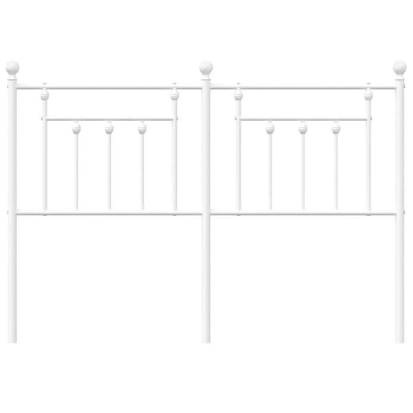 vidaXL Huvudgavel metall vit 150 cm Vit