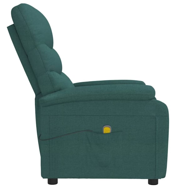 vidaXL Massagefåtölj mörkgrön tyg Grön