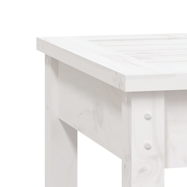 vidaXL Trädgårdsbänk vit 109x44x45 cm massiv furu Vit