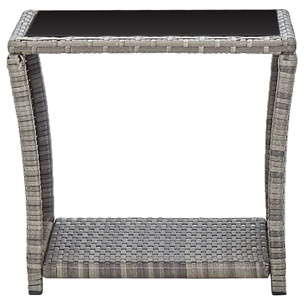 vidaXL Soffbord grå 45x45x40 cm konstrotting och glas grå