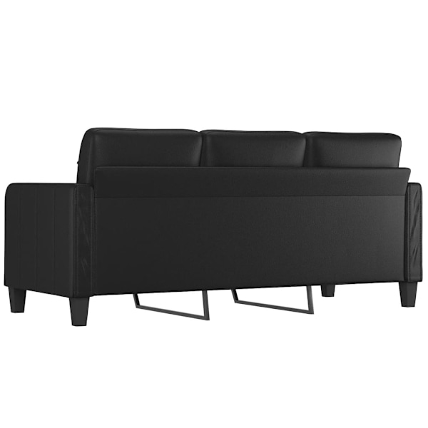 vidaXL 3-sitssoffa svart 180 cm konstläder Svart