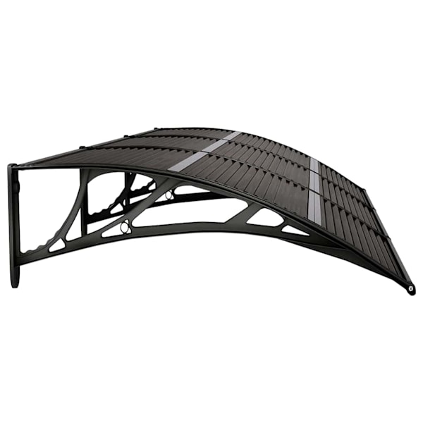 vidaXL Entrétak svart 300x75 cm polykarbonat Svart