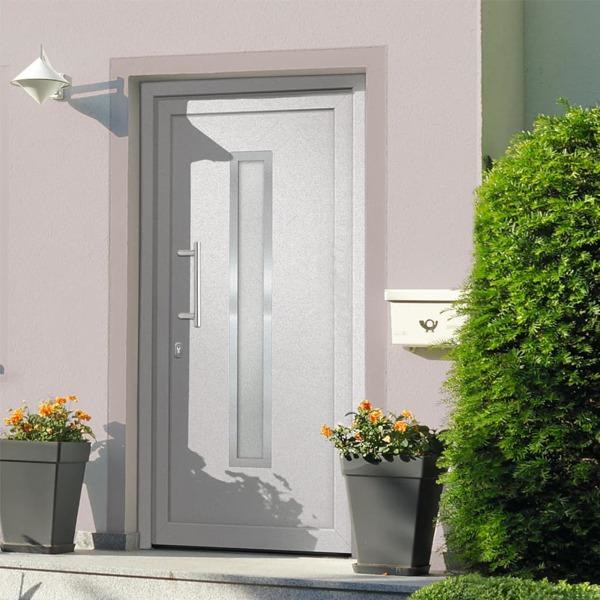 vidaXL Ytterdörr vit 108x208 cm Vit