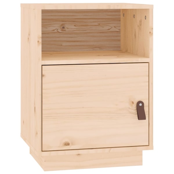 vidaXL Sängbord 40x34x55 cm massiv furu Brun