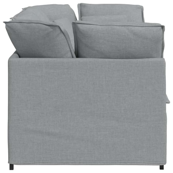 vidaXL Modulsoffa med dynor i tyg ljusgrå Grå