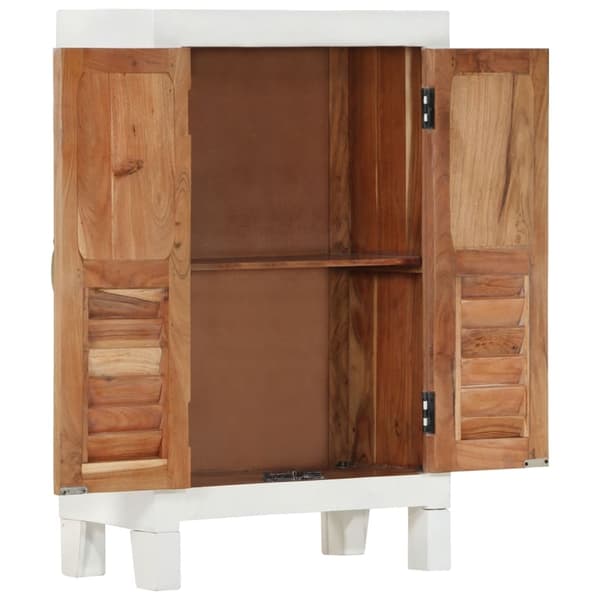 vidaXL Skåp vit 55x30x90 cm massivt akaciaträ Vit