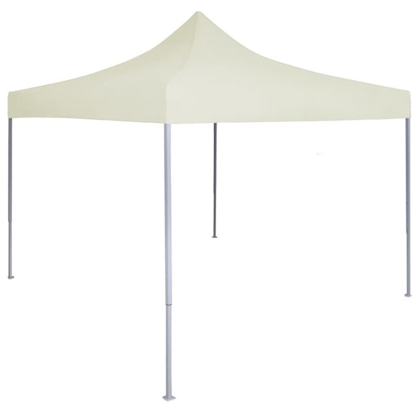 vidaXL Hopfällbart partytält 2x2 m stål gräddvit Creme