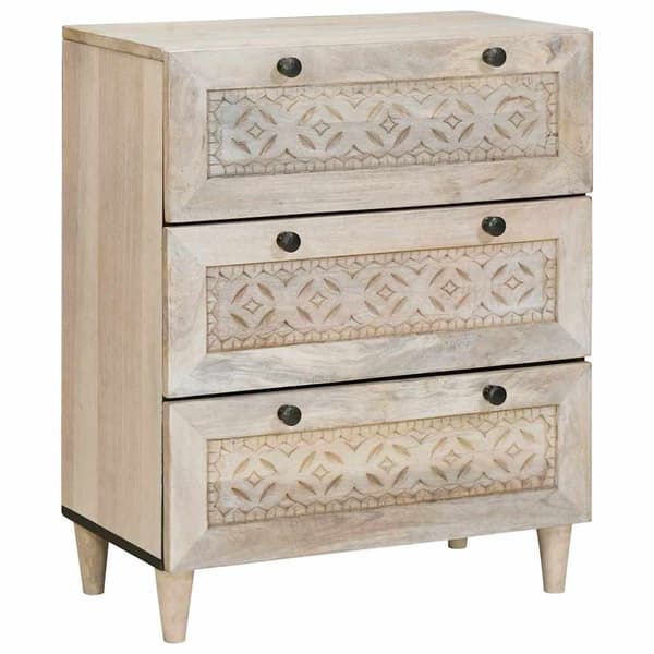 vidaXL Sideboard 2 st 120 x 33,5 x 75 cm massivt mangoträ Vit Vit