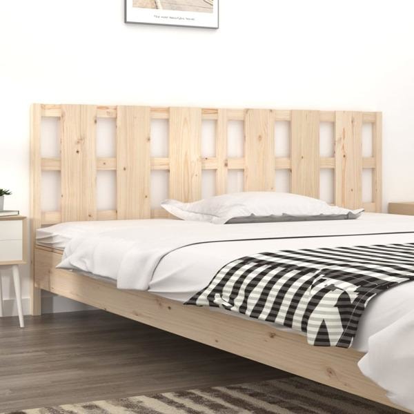 vidaXL Sänggavel 205,5x4x100 cm massiv furu Brun