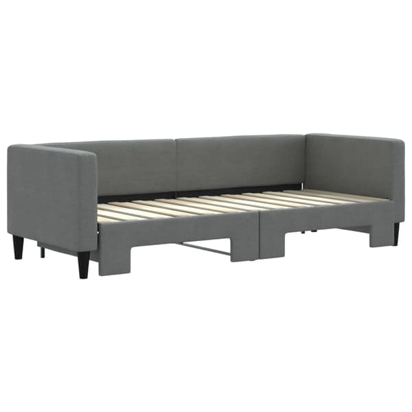 vidaXL Dagbädd utdragbar mörkgrå 80x200 cm tyg Grå