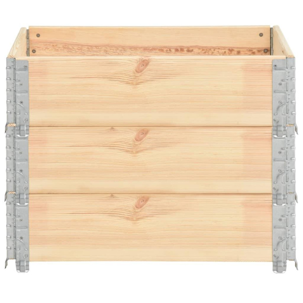vidaXL Upphöjd odlingsbädd 3 st 60x80 cm massiv furu Brun