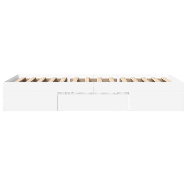 vidaXL Sängram vit 75x190 cm konstruerat trä Vit