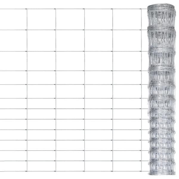 vidaXL Fårstängsel galvaniserat stål 50x1,6 m silver Silver