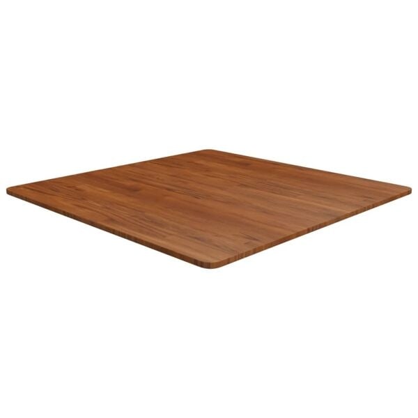 vidaXL Fyrkantig bordsskiva mörkbrun 90x90x1,5cm behandlad massiv ek Brun