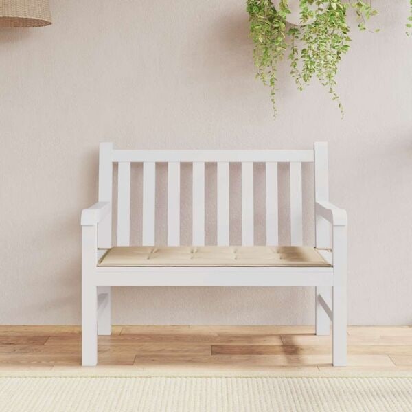 vidaXL Bänkdyna för trädgården c100x50x4 cm oxfordtyg Beige