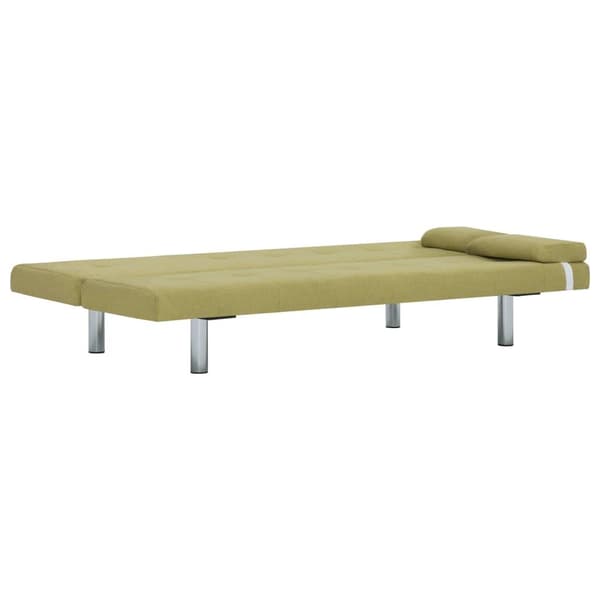 vidaXL Bäddsoffa med två kuddar grön polyester Grön