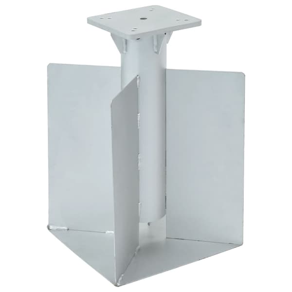 vidaXL Markfäste för parasoll silver 27,5x27,5x45 cm stål Silver