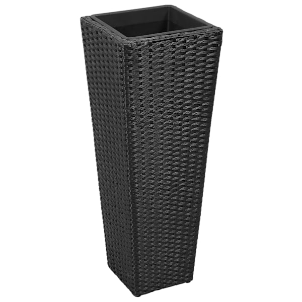 vidaXL Blomkruka konstrotting svart 3-pack Svart