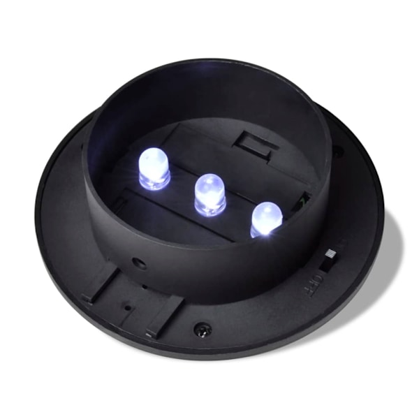 vidaXL Ytterbelysning LED Svart 6-pack Solcell Svart