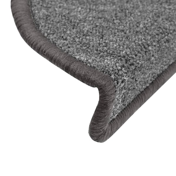 vidaXL Trappstegsmattor 15 st mörkgrå 56x17x3 cm grå