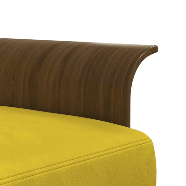 vidaXL L-formad bäddsoffa gul 279x140x70 cm sammet Gul