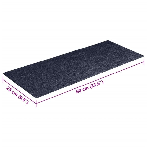 vidaXL Trappmattor självhäftande 15 st 60x25 cm gråblå rektangulära Blå