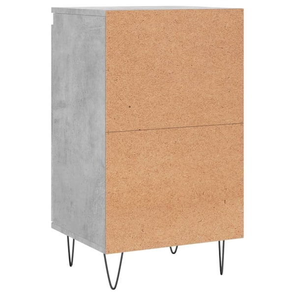 vidaXL Byråer 2 st betonggrå 40x35x70 cm konstruerat trä Svart