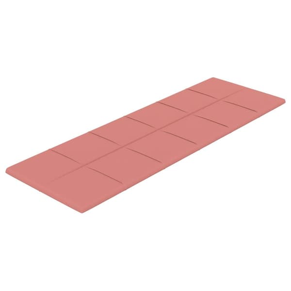 vidaXL Väggpaneler 12 st rosa 90x30 cm sammet 3,24 m² Rosa