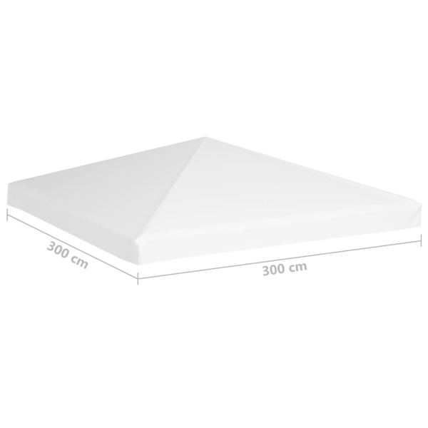 vidaXL Paviljongtak 270 g/m² 3x3 m vit Vit