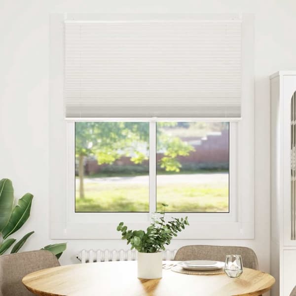 vidaXL Plisségardin 110x125 cm vit Vit