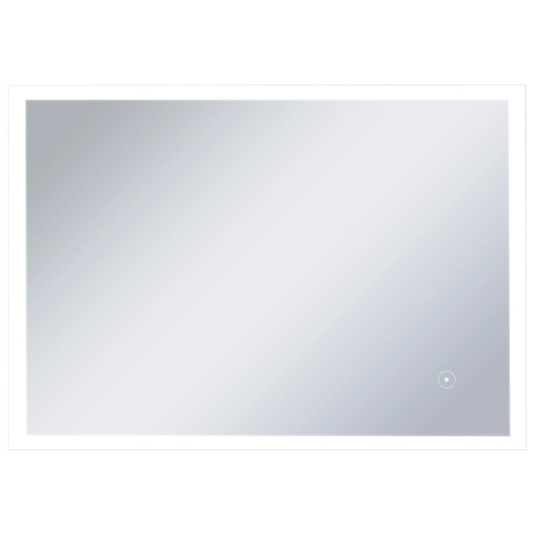 vidaXL Badrumsspegel LED med touch-sensor 100x60 cm Silver