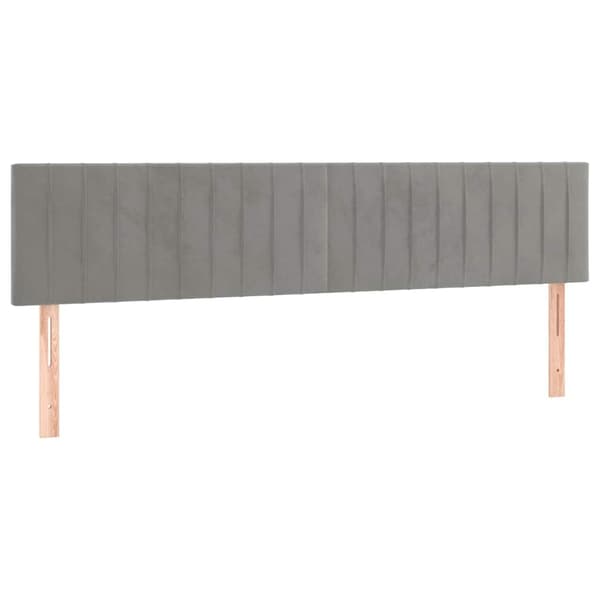 vidaXL Ramsäng med madrass ljusgrå 120x190 cm sammet Grå