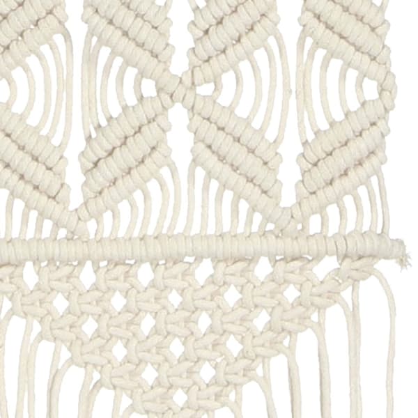 vidaXL Väggbonad makramé 40x80 cm bomull Creme