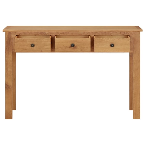 vidaXL Sminkbord 110x40x75 cm massiv ek Brun