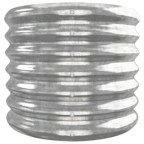 vidaXL Odlingslåda pulverlackerat stål 260x40x36 cm silver Silver