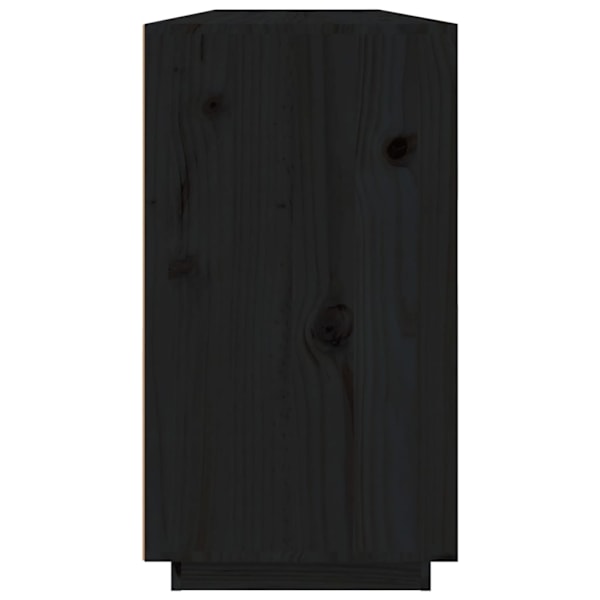 vidaXL Byrå svart 100x40x75 cm massiv furu Svart