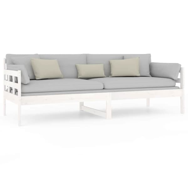 vidaXL Dagbädd vit 80x200 cm massiv furu Vit