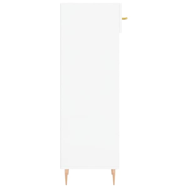 vidaXL Skoskåp vit högglans 30x35x105 cm konstruerat trä Vit