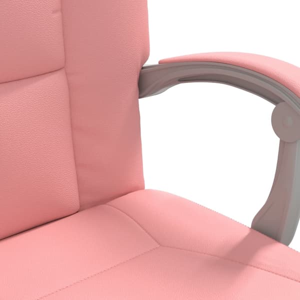vidaXL Kontorsstol rosa konstläder Rosa