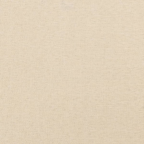 vidaXL Sängram utan madrass gräddvit 120x200 cm tyg Kräm
