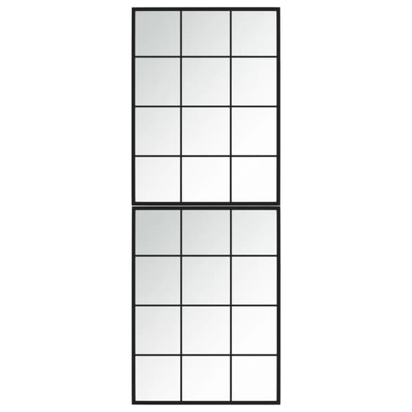 vidaXL Väggspeglar 2 st svart 80x60 cm metall art