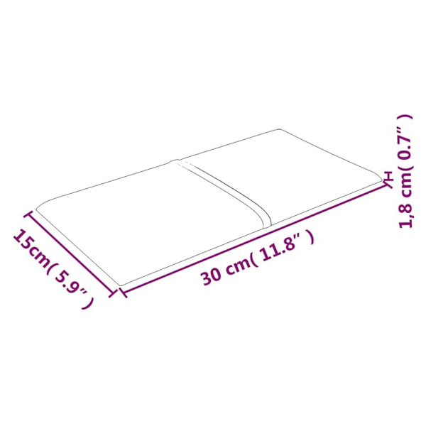 vidaXL Väggpaneler 12 st ljusgul 30x15 cm tyg 0,54 m² Gul