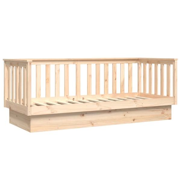 vidaXL Dagbädd utan madrass 75x190 cm massiv trä furu Brun