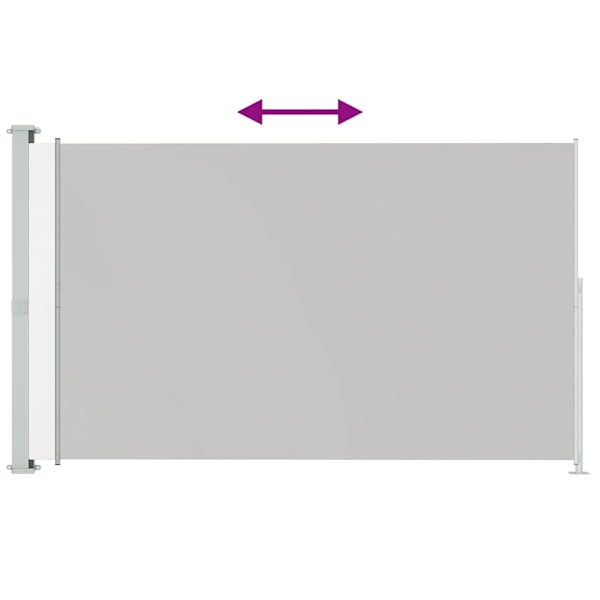 vidaXL Infällbar sidomarkis 180x300 cm gräddvit Creme