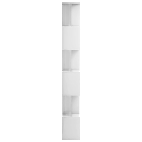 vidaXL Bokhylla/Rumsavdelare högglans vit 80x24x192 cm Vit